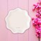 4 Count Pink Disposable Dessert Paper Plates for Baby Shower Tea Party Events Supplies 7 Inch